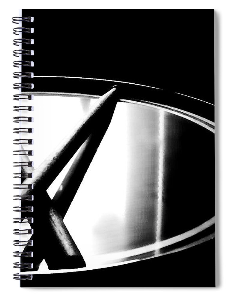 Drums Spiral Notebook featuring the pyrography Drumstixs by Nina Bradica