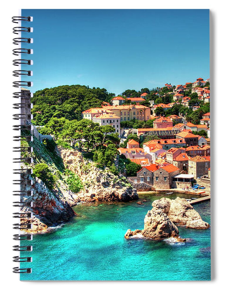 Tranquility Spiral Notebook featuring the photograph Dubrovnik Harbor by Samantha T. Photography