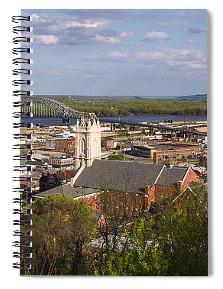 Dubuque Spiral Notebook featuring the photograph Dubuque Iowa by Steven Ralser
