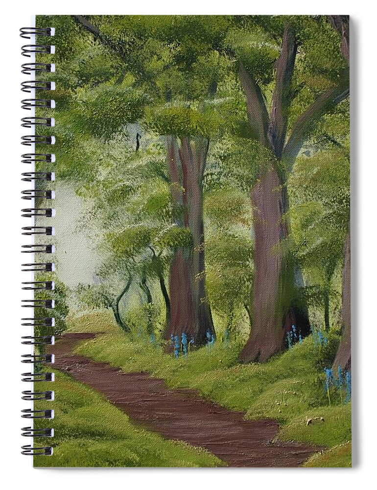 Painting Spiral Notebook featuring the painting Duff House Walk by Charles and Melisa Morrison