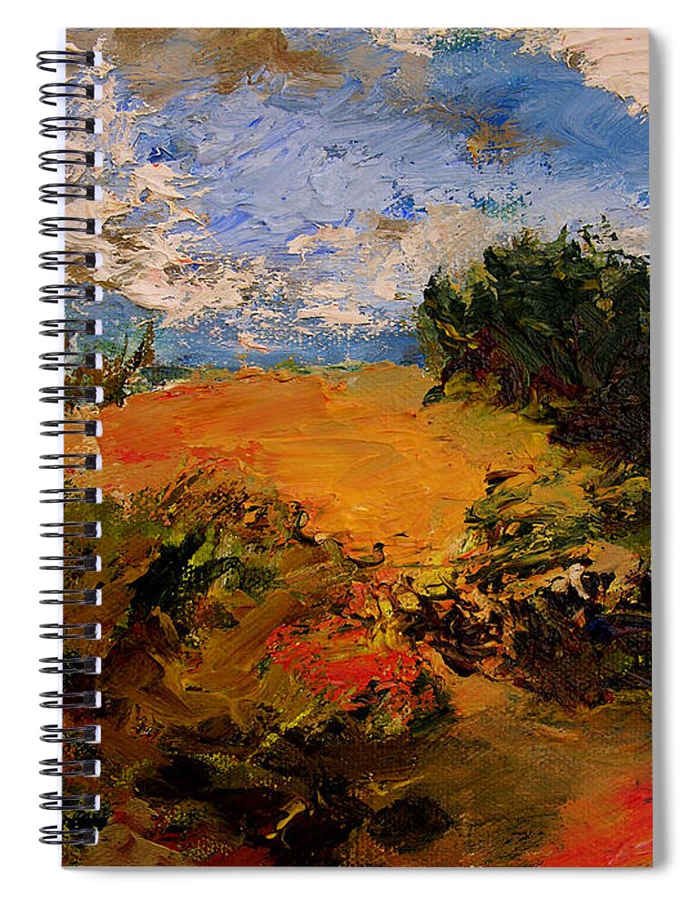 Beach Paintings Spiral Notebook featuring the painting Dunes at Sanibel 11-2006 by Julianne Felton