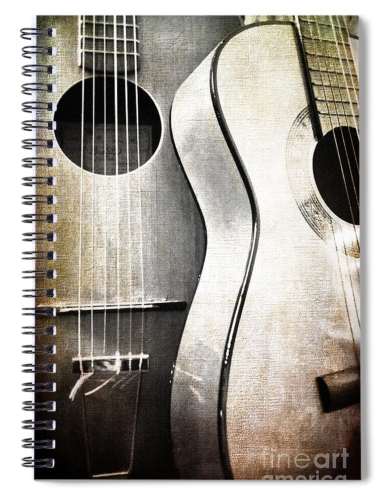 Guitar Spiral Notebook featuring the photograph Duo by Randi Grace Nilsberg