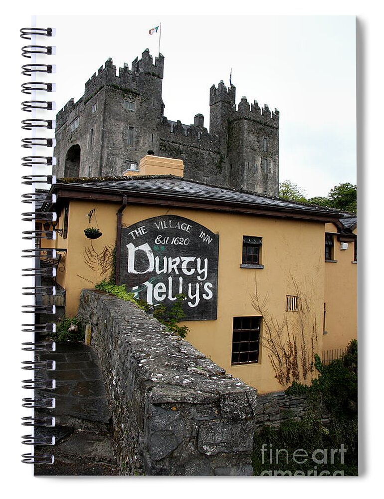 Pub Spiral Notebook featuring the photograph Durty Nellys And Bunraty Castle by Christiane Schulze Art And Photography