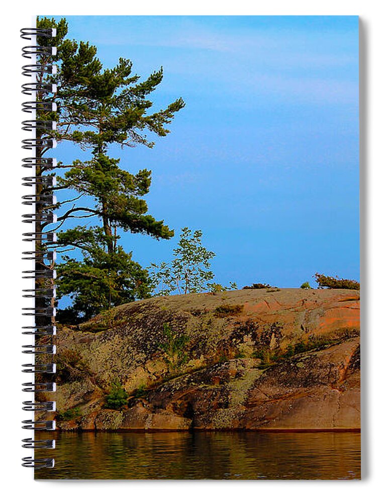 Canada Spiral Notebook featuring the photograph Dusk on Killarney Channel by Nina Silver