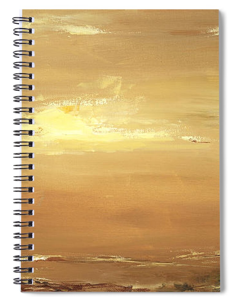 Costal Spiral Notebook featuring the painting Dusk by Tamara Nelson