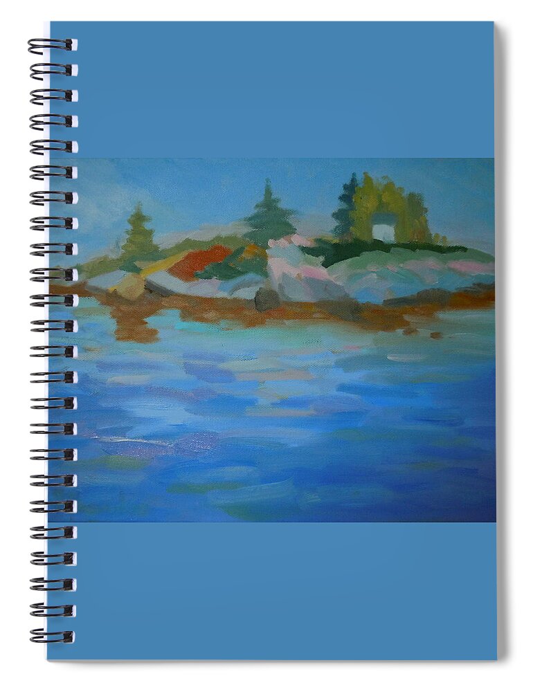 Island Spiral Notebook featuring the painting Dyer Bay Island by Francine Frank