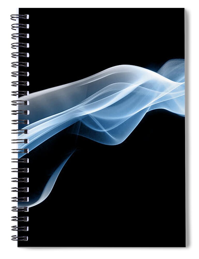 Smoking Issues Spiral Notebook featuring the photograph Dynamic Threads Of Blue Smoke by Anthony Bradshaw
