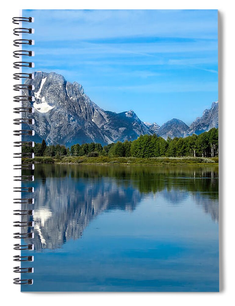 Grand Teton Spiral Notebook featuring the photograph Early Morning at Oxbow Bend by Robert Bales