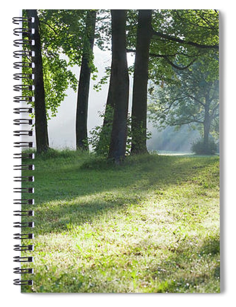 Tranquility Spiral Notebook featuring the photograph Early Morning In The Park by Kathrin Ziegler