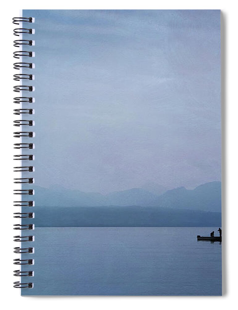 Lake Spiral Notebook featuring the photograph Early Morning on Lake Leman by Jean-Pierre Ducondi