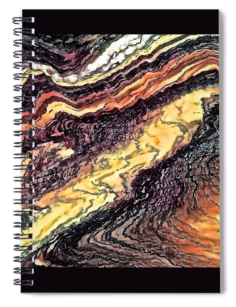 Earth Spiral Notebook featuring the photograph Earth Layers by Debra Amerson