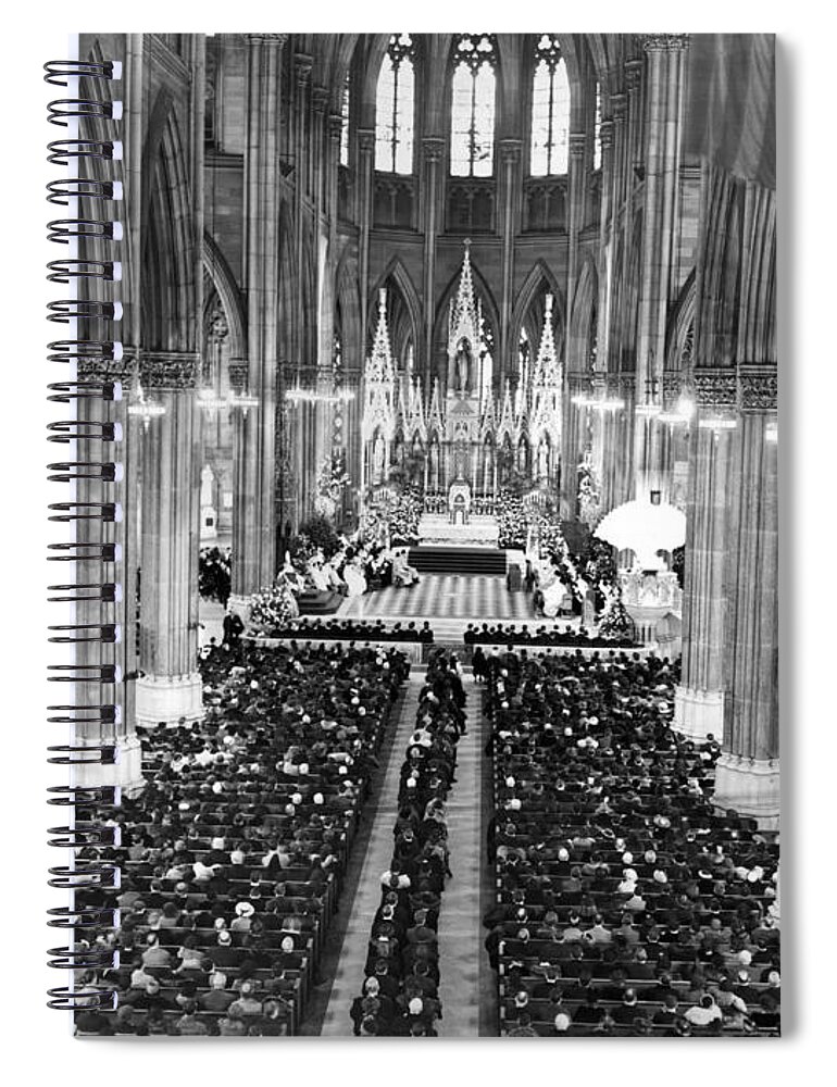 1930's Spiral Notebook featuring the photograph Easter At St. Patrick's by Underwood Archives