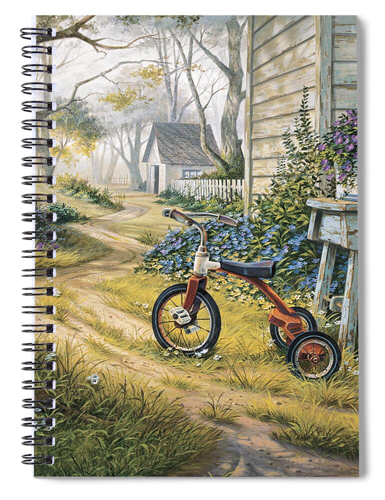 Michael Humphries Spiral Notebook featuring the painting Easy Rider by Michael Humphries