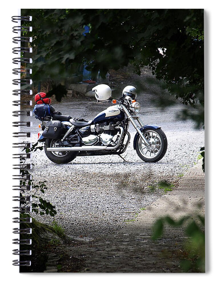 Motorbikes Spiral Notebook featuring the photograph Easy Rider by Richard Denyer