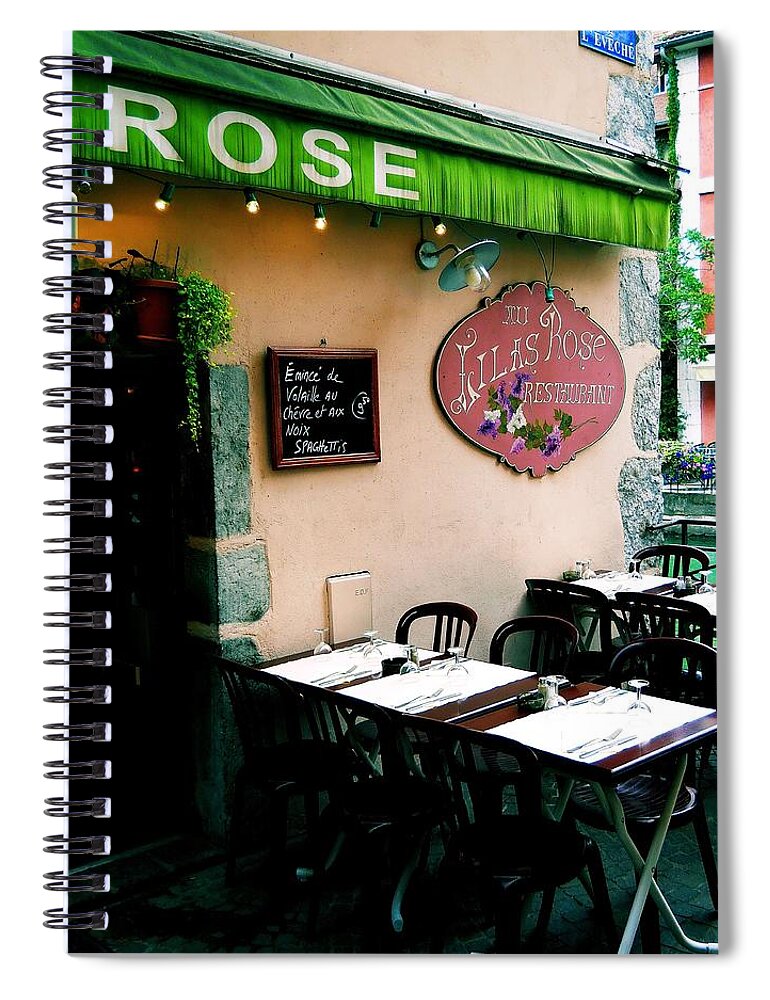 Eatery Spiral Notebook featuring the photograph Eatery 1 by Maria Huntley