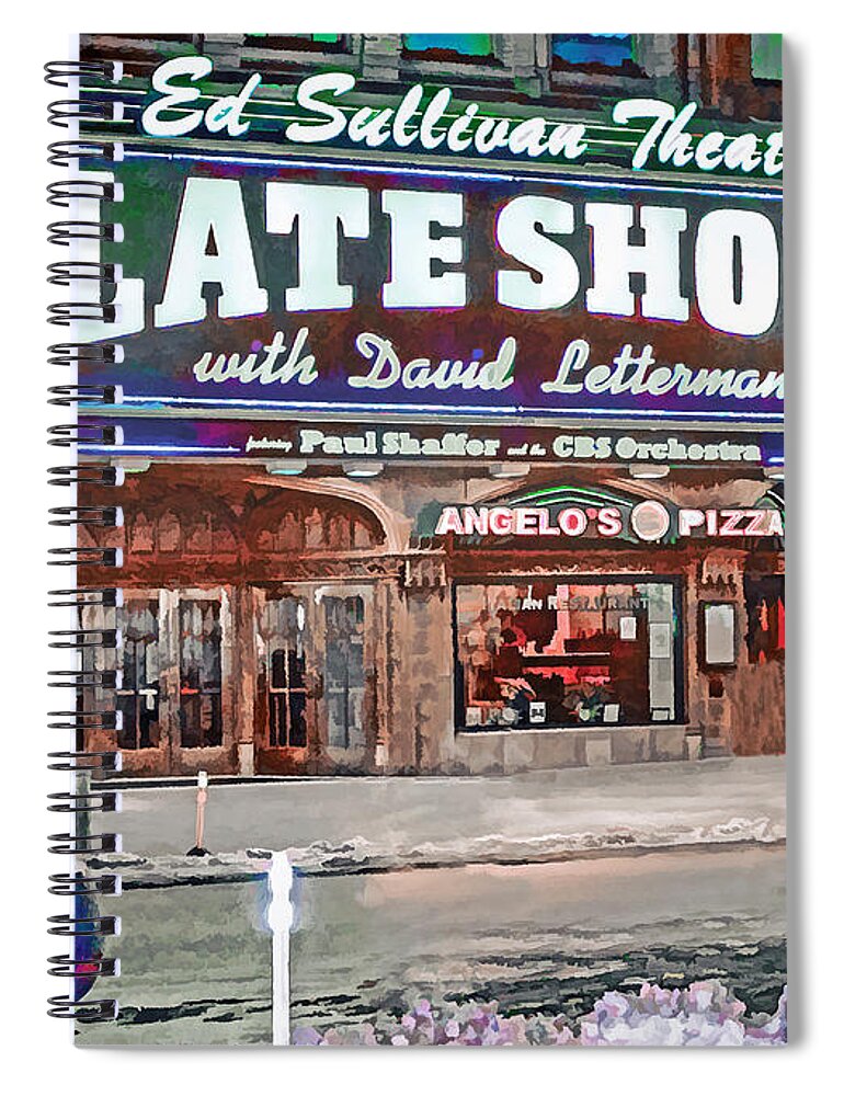 Late Show Spiral Notebook featuring the photograph Ed Sullivan Theater by Jerry Gammon