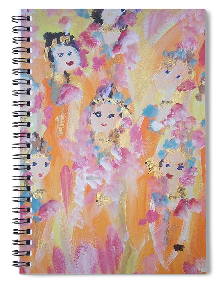 Edwardian Spiral Notebook featuring the painting Edwardian Music Hall by Judith Desrosiers