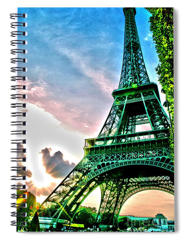 Paris Spiral Notebook featuring the photograph Eiffel Tower 8 by Micah May