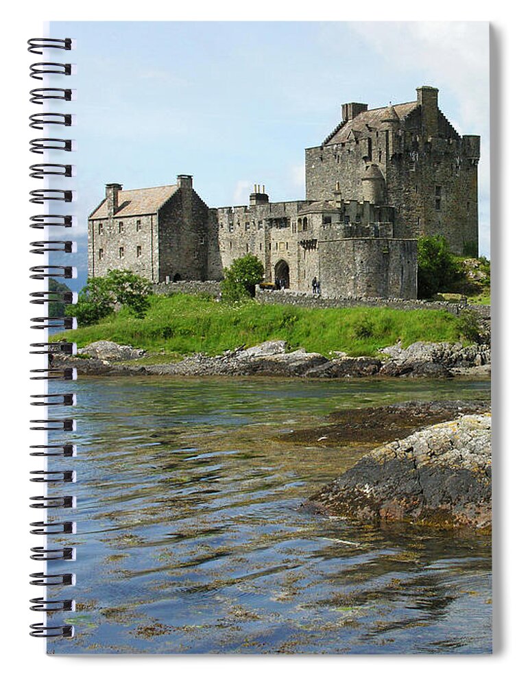 Eilean Donan Castle Spiral Notebook featuring the photograph Eilean Donan Castle - summer by Phil Banks