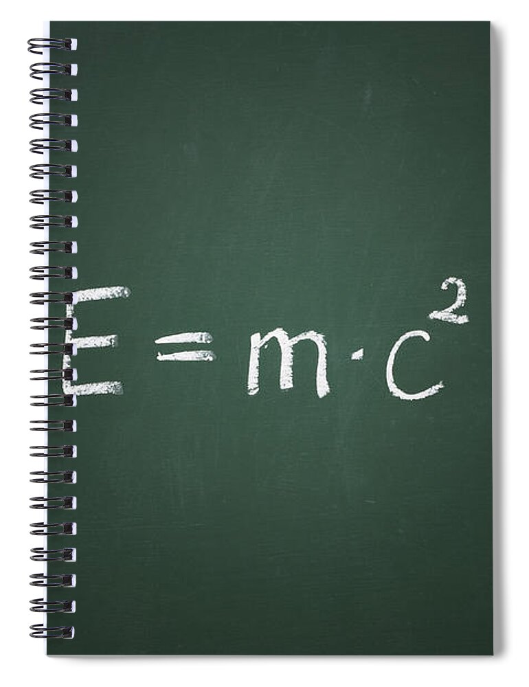 E=mc2 Spiral Notebook featuring the photograph Einsteins Formula by Chevy Fleet