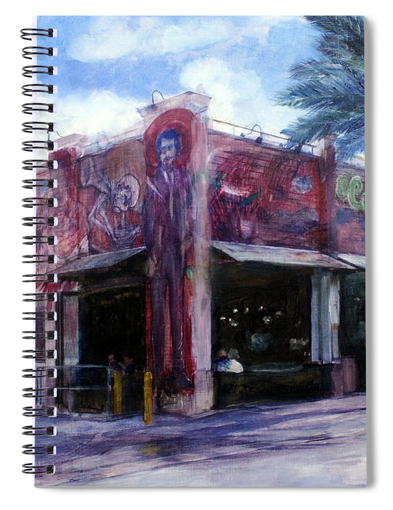 Architecture Spiral Notebook featuring the painting El Camino by Donna Walsh