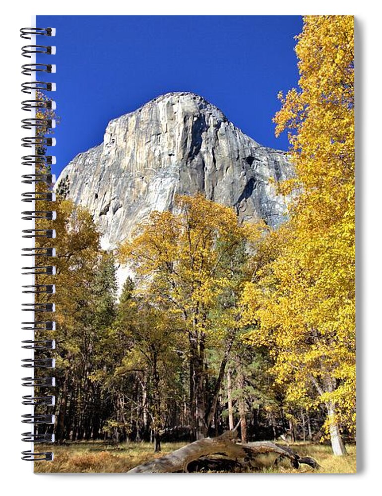 7229 Spiral Notebook featuring the photograph El Capitan in November by Gordon Elwell