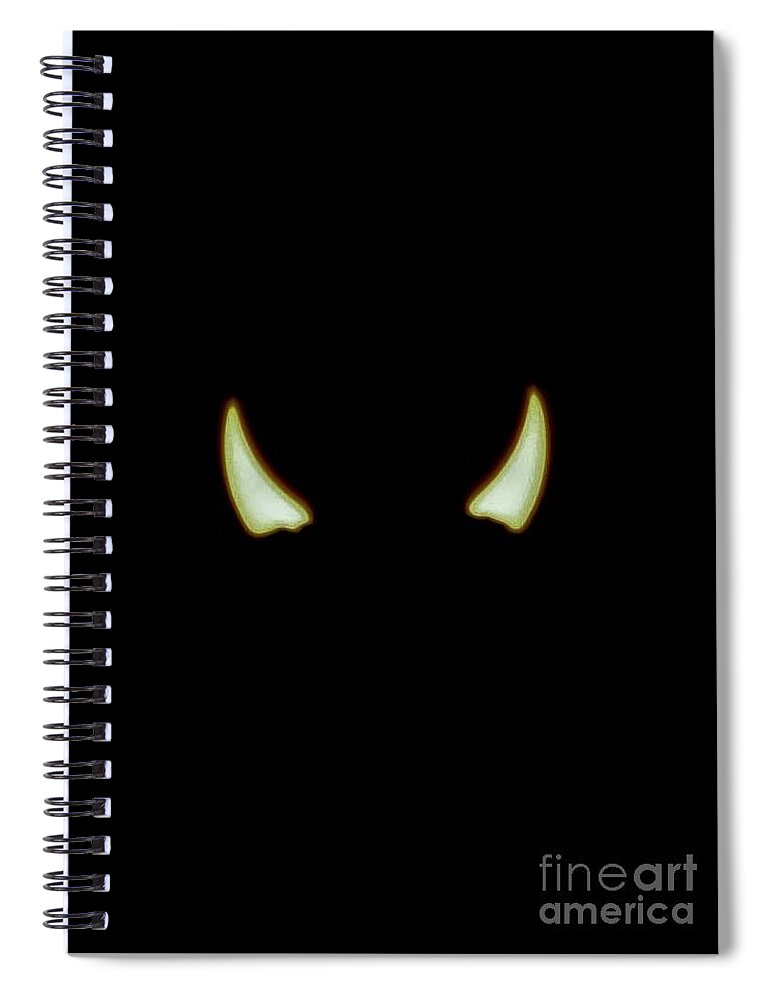 Solar Eclipse Spiral Notebook featuring the photograph EL DiaBLO by Angela J Wright