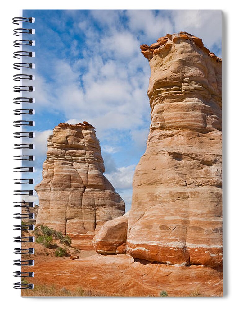 Arid Climate Spiral Notebook featuring the photograph Elephant's Feet Rock Formation by Jeff Goulden