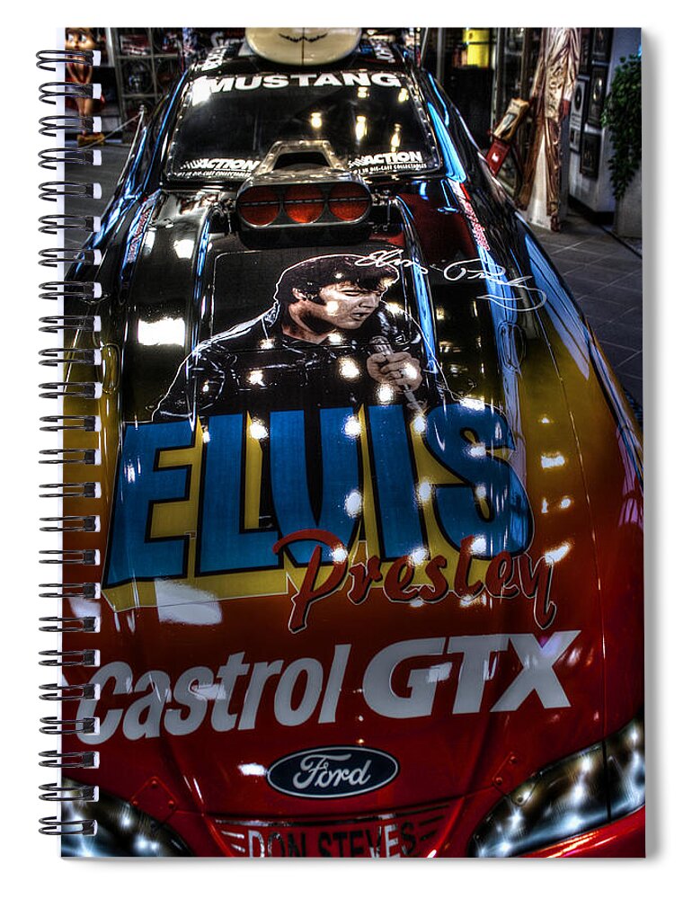 John Force Racing Spiral Notebook featuring the photograph Elvis is still in the building by Tommy Anderson