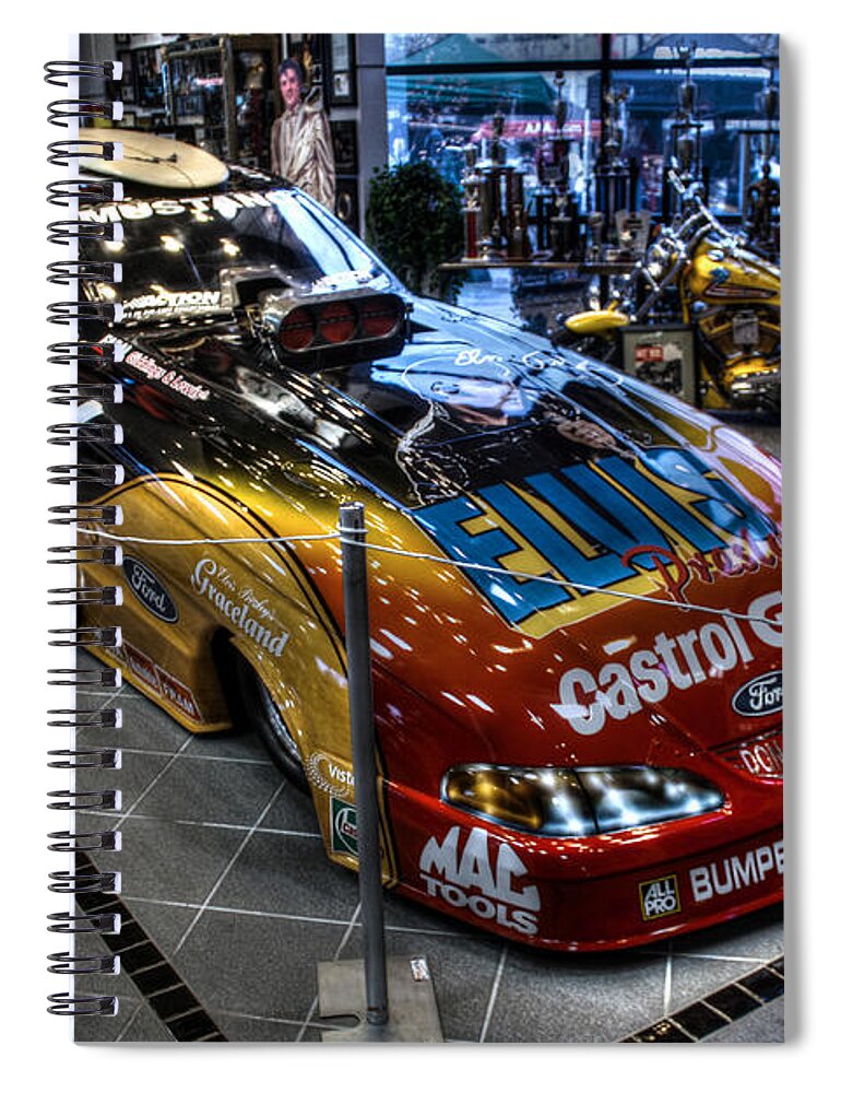 John Force Racing Spiral Notebook featuring the photograph Elvis Racer by Tommy Anderson