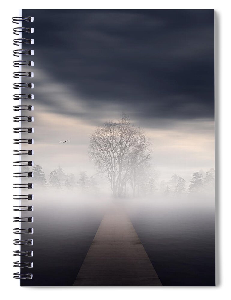 Gloomy Sky Spiral Notebook featuring the photograph Emergence by Lourry Legarde