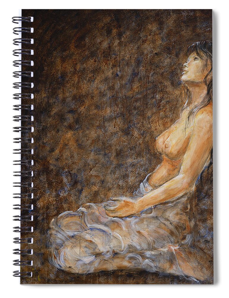 Empower Me Spiral Notebook featuring the painting Empower Me by Nik Helbig