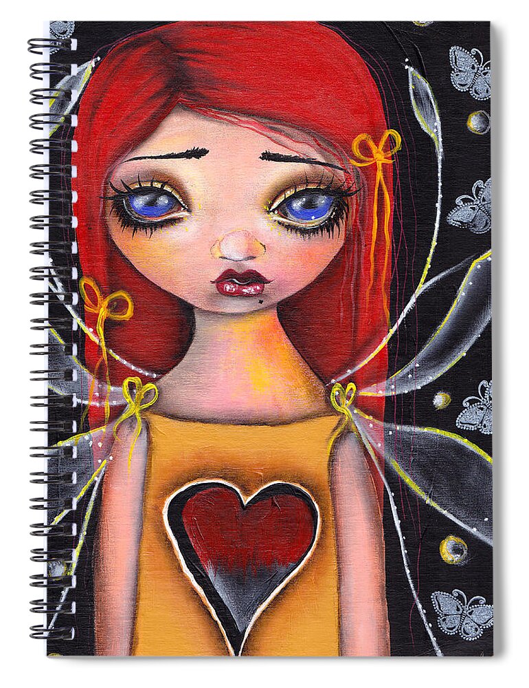 Abril Spiral Notebook featuring the painting Emptiness by Abril Andrade