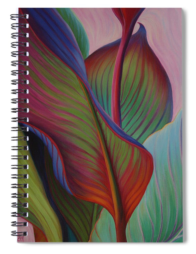 Cannas Spiral Notebook featuring the painting Encore by Sandi Whetzel
