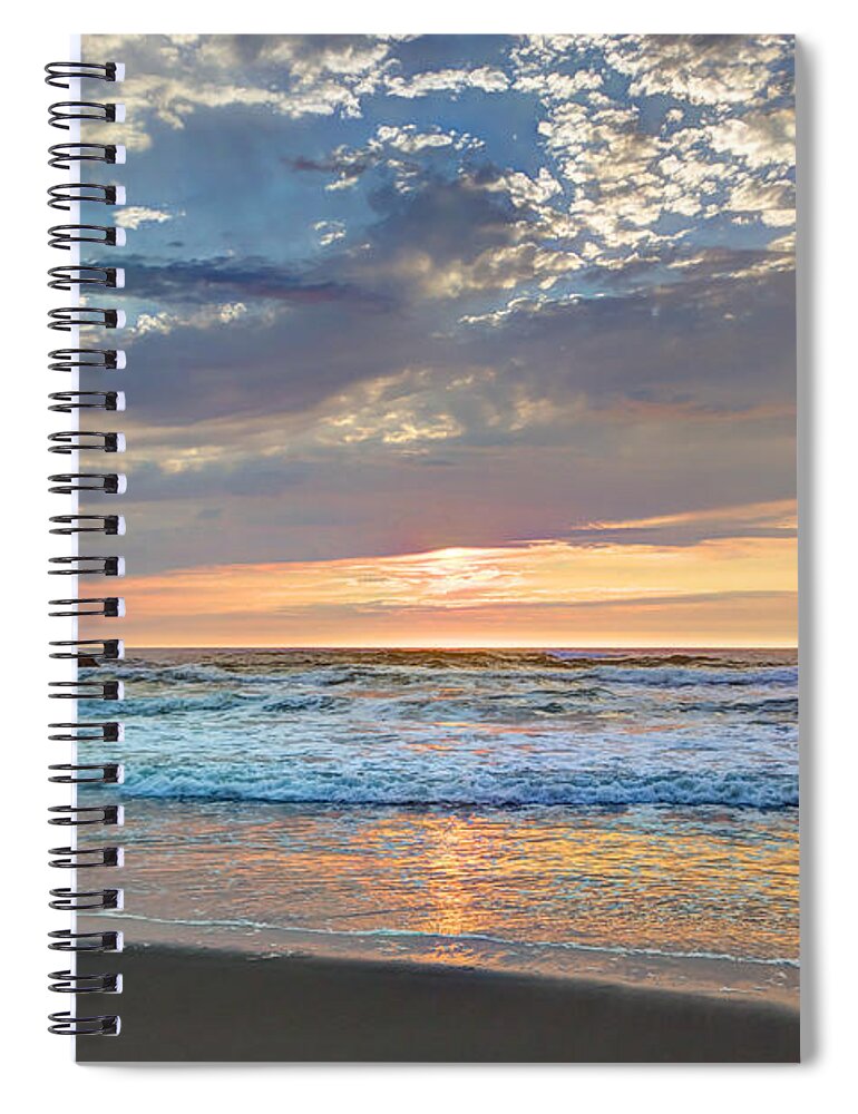 Beach Spiral Notebook featuring the photograph End To A Beautiful Day by Heidi Smith