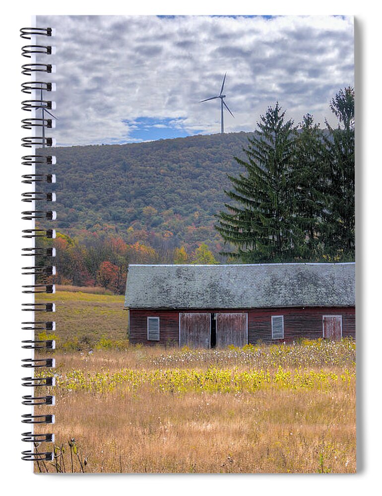 Windmill Spiral Notebook featuring the photograph Energy by Rick Kuperberg Sr