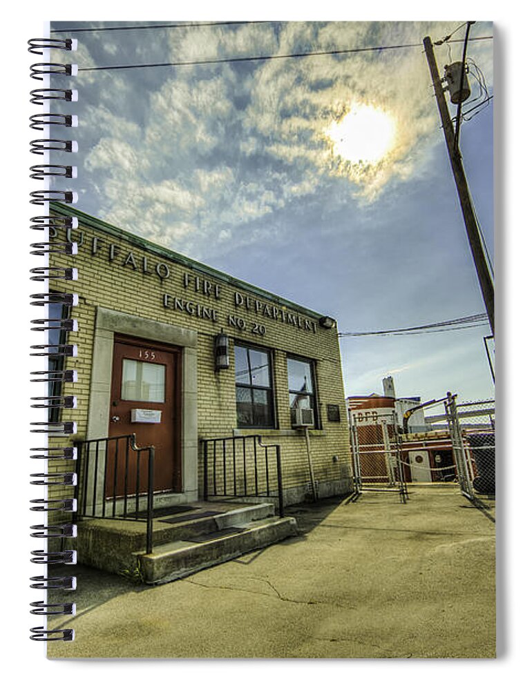 Buffalo Photographs Spiral Notebook featuring the photograph Engine 20 by John Angelo Lattanzio