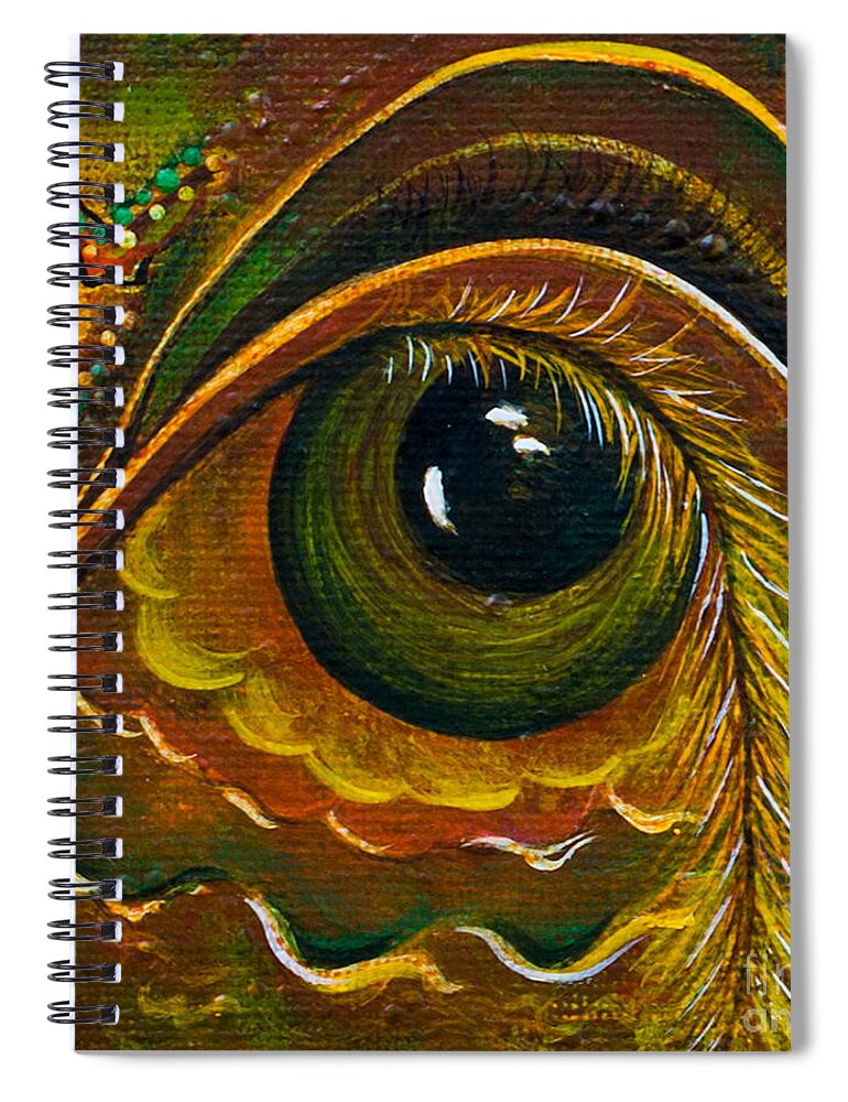 Third Eye Painting Spiral Notebook featuring the painting Enigma Spirit Eye by Deborha Kerr
