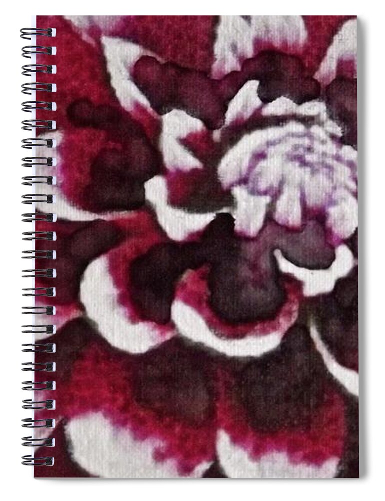 Flower Spiral Notebook featuring the painting Enjoy The Little Things by Cara Frafjord