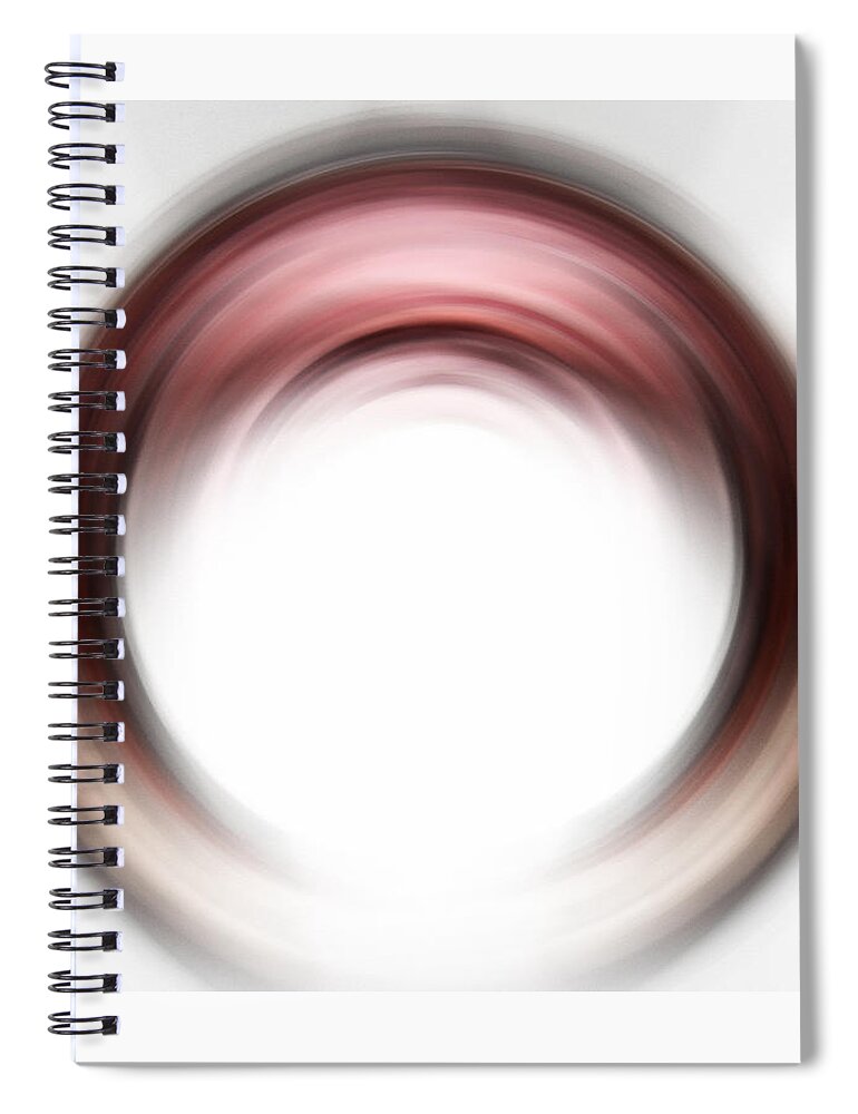 Enso Spiral Notebook featuring the painting Enso Blush - Abstract Art By Sharon Cummings by Sharon Cummings
