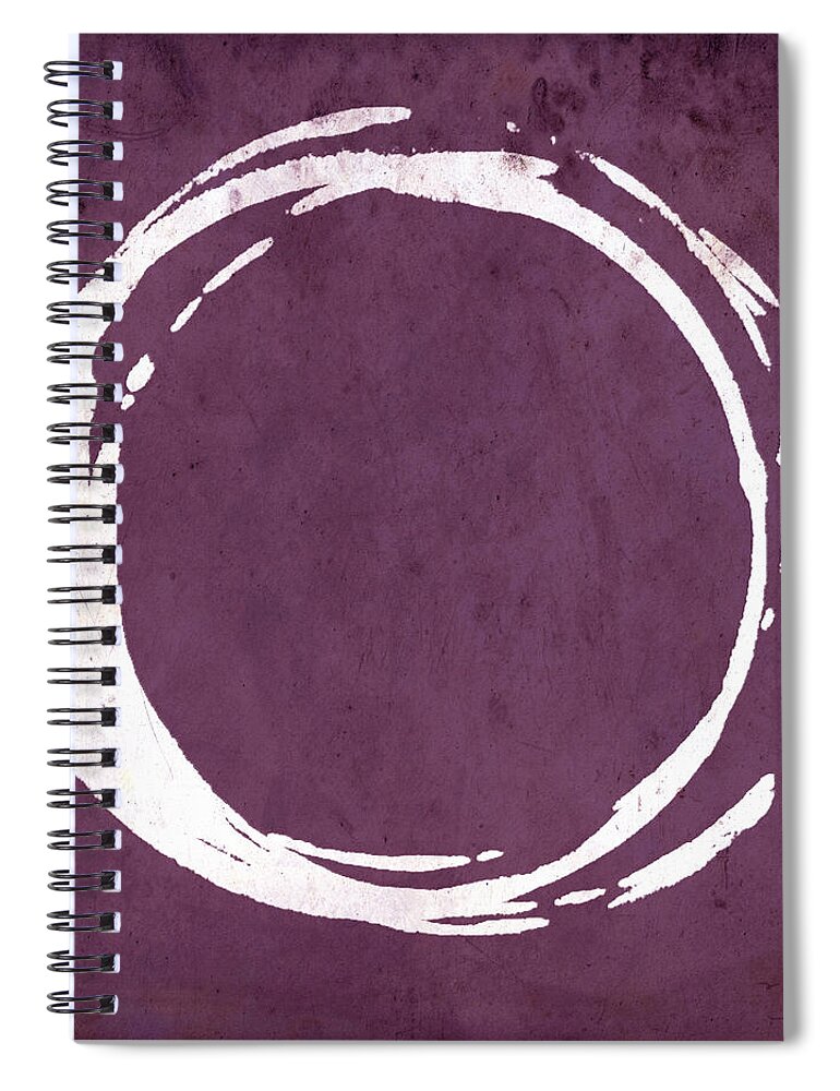 Magenta Spiral Notebook featuring the painting Enso No. 107 Magenta by Julie Niemela