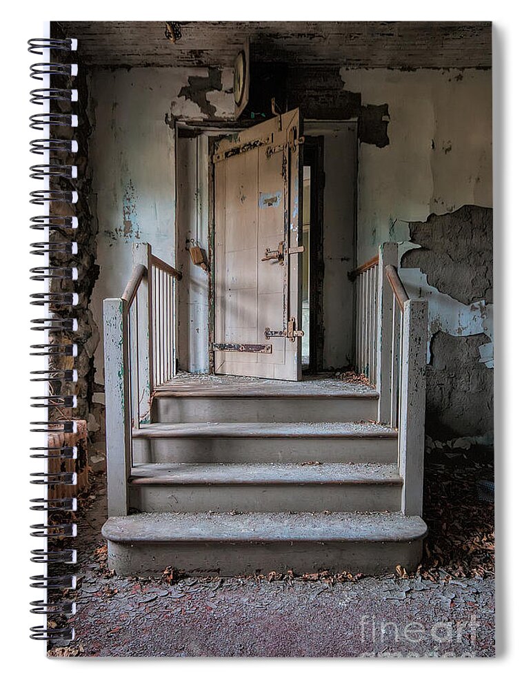 Bennett College Spiral Notebook featuring the photograph Enter at your own Risk by Rick Kuperberg Sr