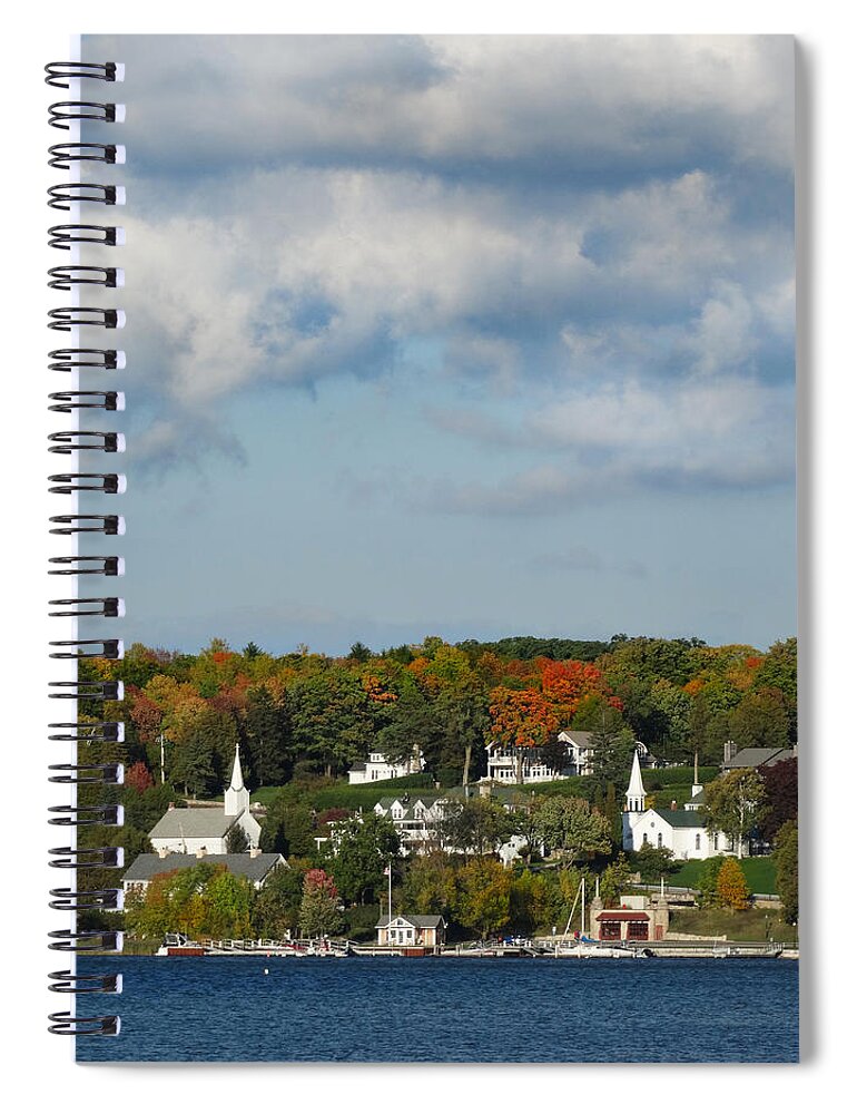 Ephraim Spiral Notebook featuring the photograph Ephraim Wisconsin in the Fall by David T Wilkinson