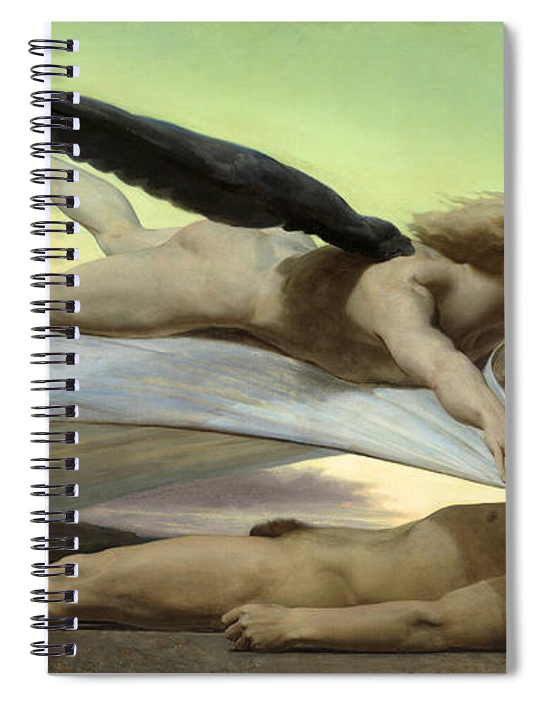Equality Before Death Spiral Notebook featuring the painting Equality Before Death by William Adolphe Bouguereau