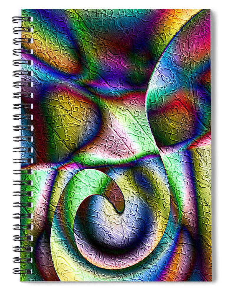 Erupt Spiral Notebook featuring the digital art Erupt by Kiki Art