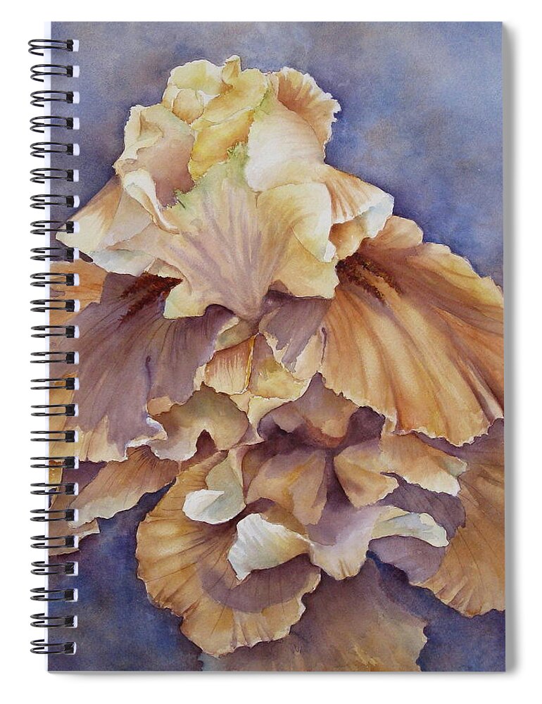Flower Spiral Notebook featuring the painting Eruption II--Flower of Rebirth by Mary McCullah