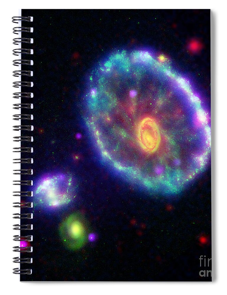 Science Spiral Notebook featuring the photograph Eso 350-40 Cartwheel Galaxy by Science Source