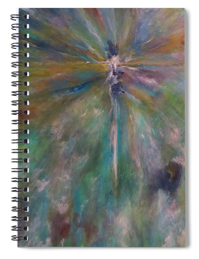 Abstract Spiral Notebook featuring the painting Ethereal Dancer by Soraya Silvestri