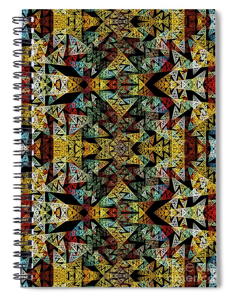 Etno Style Spiral Notebook featuring the digital art Etno Style pattern by Klara Acel