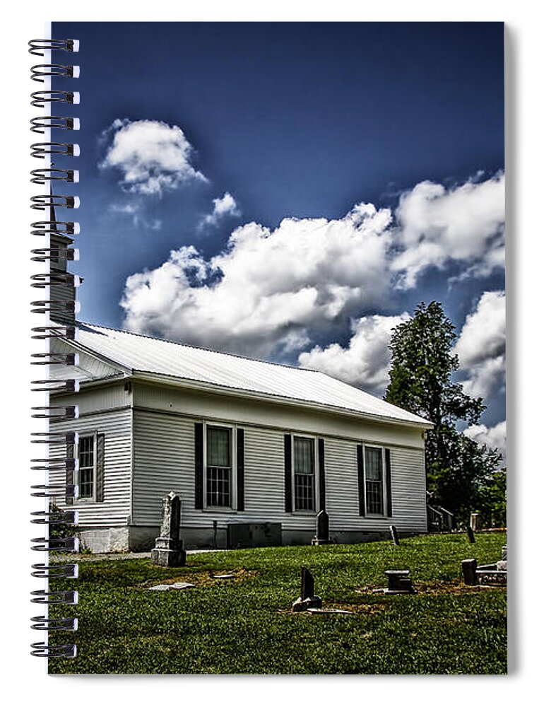 Euharlee Church Spiral Notebook featuring the photograph Euharlee Church by Barbara Bowen
